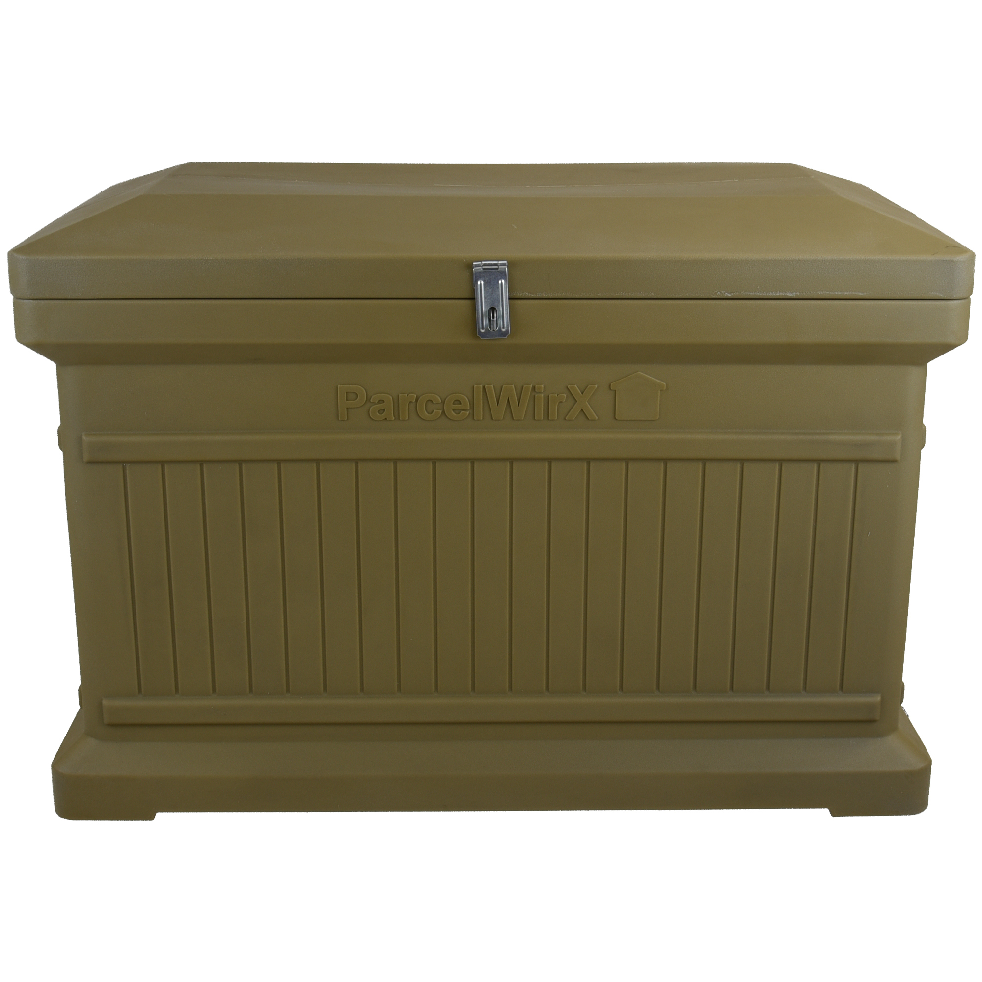 ParcelWirx Premium Horizontal Delivery Drop Box, Oak Finish, 33 1/2in.W x18in.D x 23 3/16in.H, Model# 5502-00500A-54-81